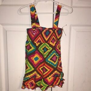 Girl’s NWT Colorful Geometric Rayon Dress